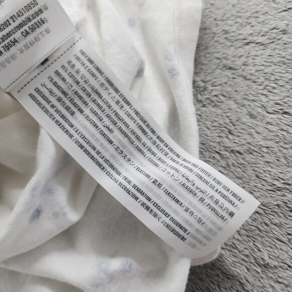 Hollister Top Women M Whit Blue Floral Tie Back Halter Ruched Crop Shelf Bra - Picture 7 of 12